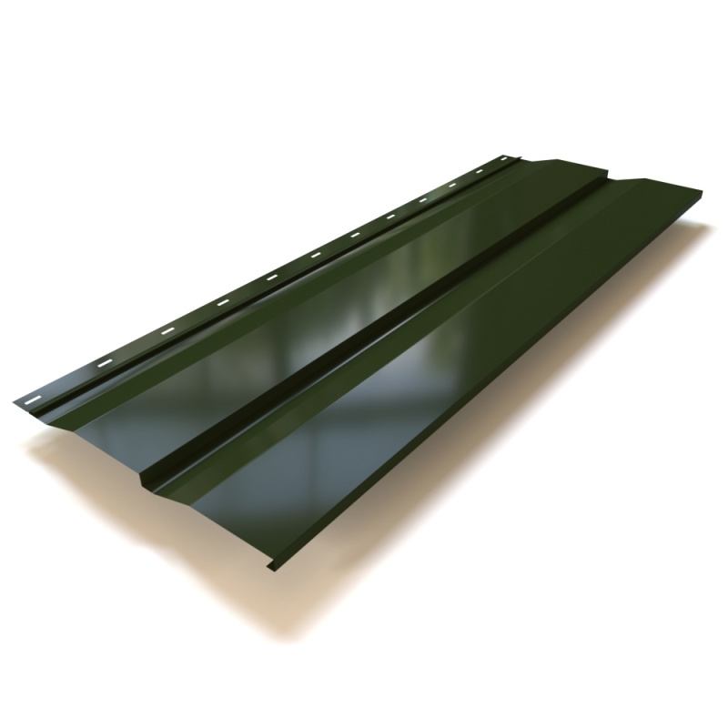 Сайдинг Корабельная Доска без перфорации 0,3 мм Polyester RAL 6005 темно-зеленый Китай