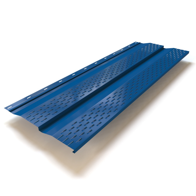 Сайдинг Корабельная Доска с перфорацией 0,3 мм Polyester RAL 5005 синий Китай