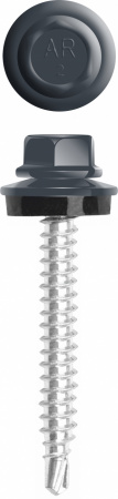 Саморезы кровельные 4,8*50 RAL 9005 черный (50 шт).