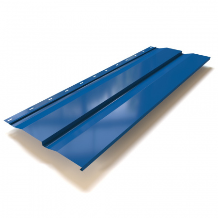 Сайдинг Корабельная Доска без перфорации 0,3 мм Polyester RAL 5005 синий Китай